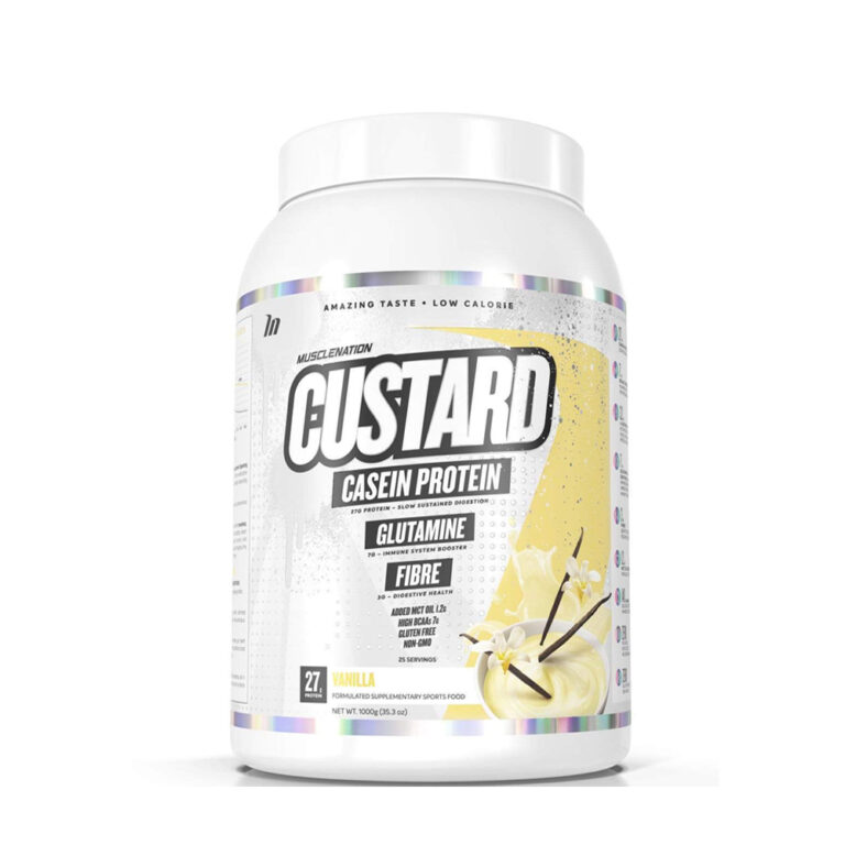 Muscle Nation Custard Casein Protein 1kg Supplement Supply
